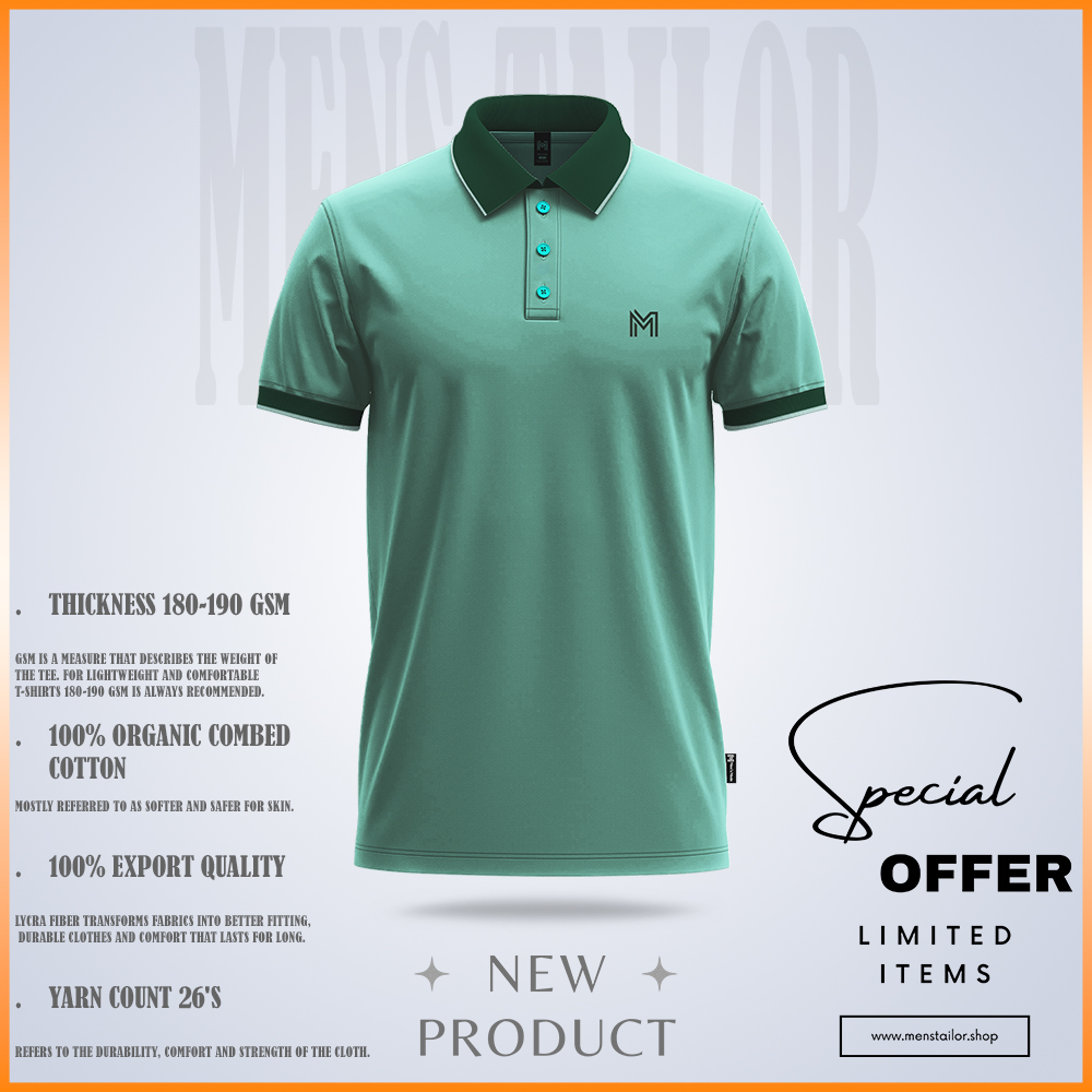 Premium Single Jersey Polo Shirt ps light green