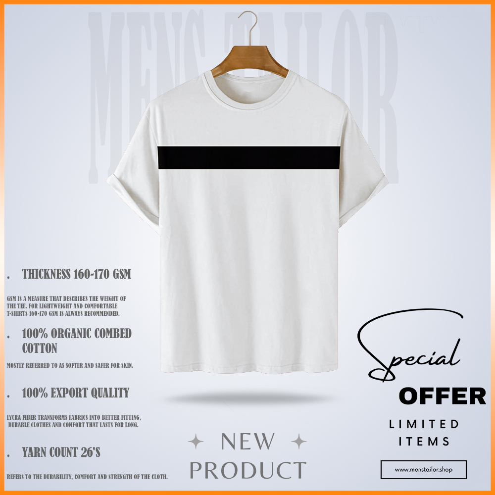 Soft Comfort Drop Shoulder Premium T-Shirt- 1 pic single package- cc white