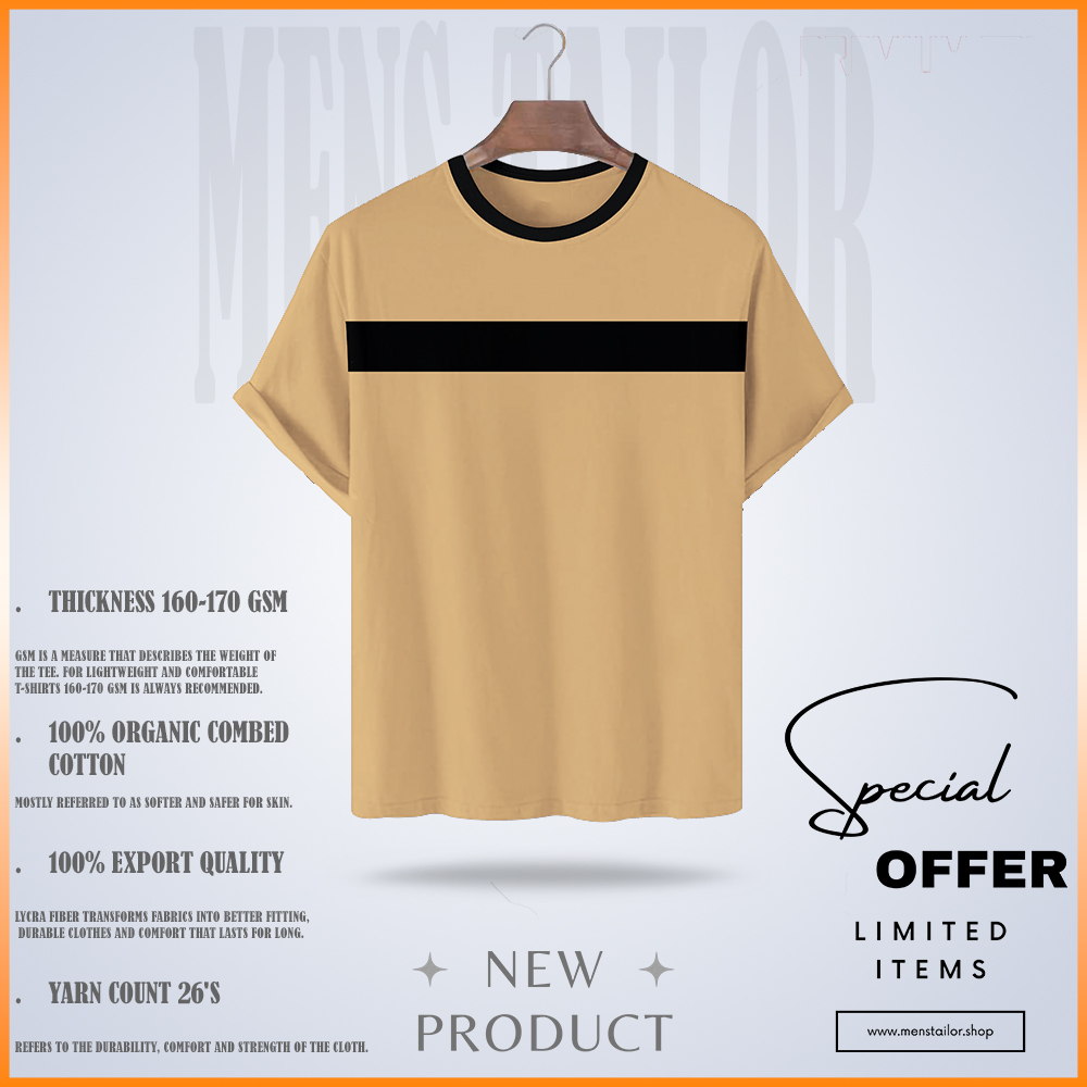 Soft Comfort Drop Shoulder Premium T-Shirt- 1 pic single package- cc brown