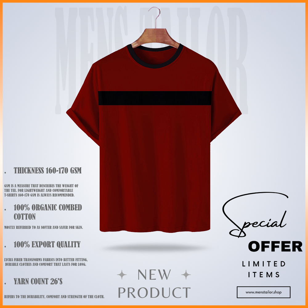 Soft Comfort Drop Shoulder Premium T-Shirt- 1 pic single package- cc maroon